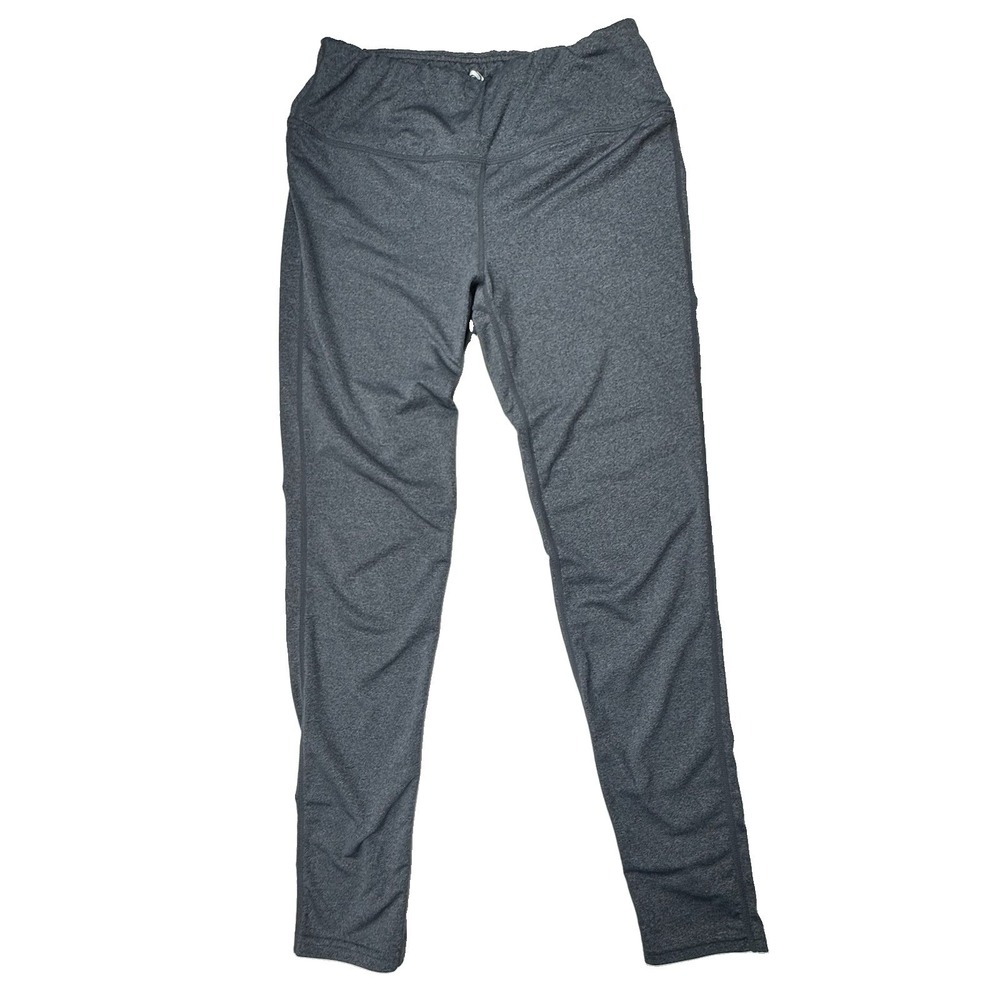 Tesla Women's Large Gray Slim Stretch Fit Athletic Leggings Yoga Running Pants